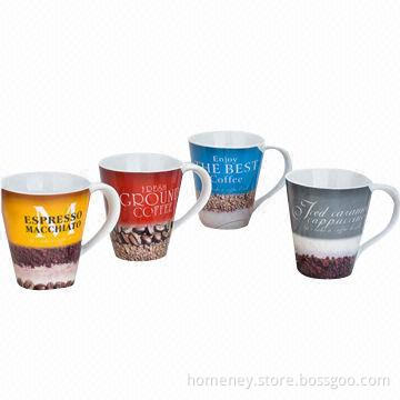 Ceramic coffee mug, dishwasher and microwave safe